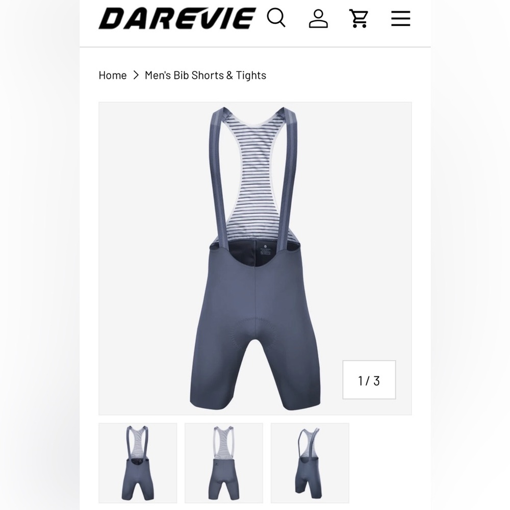 DAREVIE Men's Cycling Bib Shorts New 2XL
